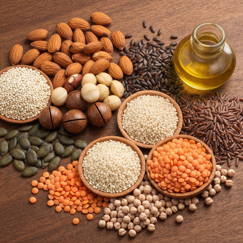 Nuts, seeds, whole grains, and legumes